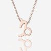 Rose Gold Capricorn Necklace | Womens Zodiac Necklaces Necklaces Womens