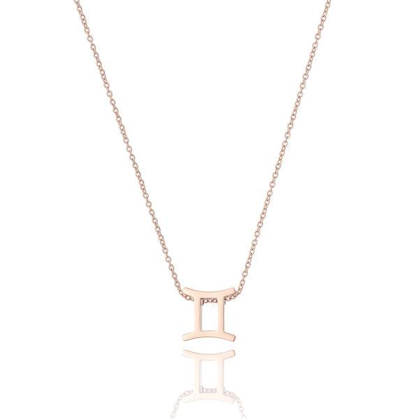 Rose Gold Gemini Necklace | Womens Zodiac Necklaces Necklaces Womens