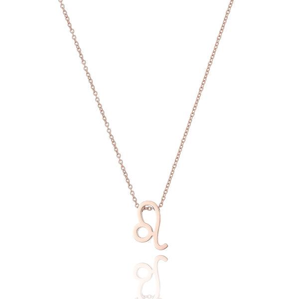 Rose Gold Leo Necklace | Womens Zodiac Necklaces Necklaces Womens