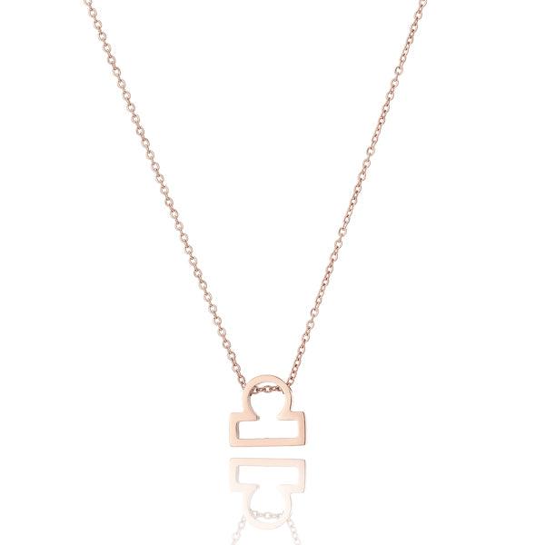 Rose Gold Libra Necklace | Womens Zodiac Necklaces Necklaces Womens