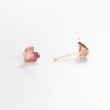 Rose Gold Pink Enamel Heart Stud Earrings | Womens Stud Earrings Earrings Stud Earrings