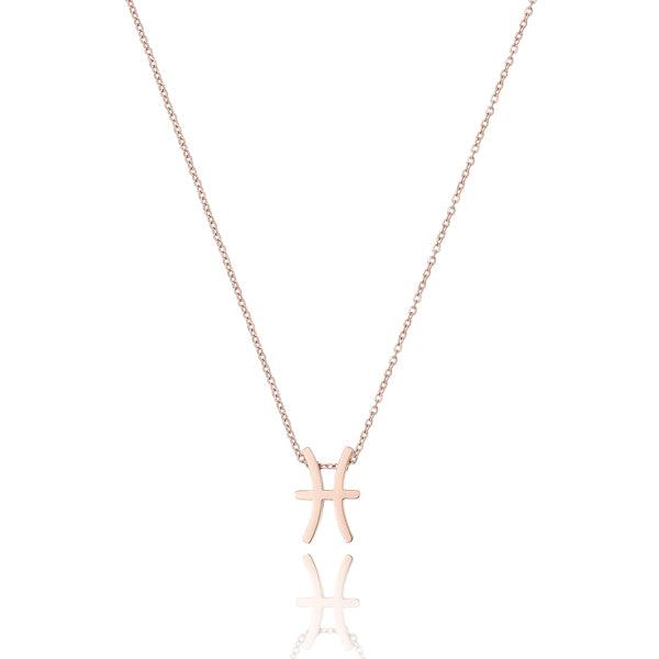 Rose Gold Pisces Necklace | Womens Zodiac Necklaces Necklaces Womens