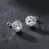 Round Cubic Zirconia Halo Stud Earrings | Womens Stud Earrings Earrings Stud Earrings