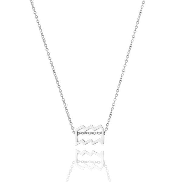 Silver Aquarius Necklace | Womens Zodiac Necklaces Necklaces Womens