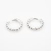 Silver Bead Mini Hoop Earrings | Womens Simple Earrings Earrings Hoop Earrings