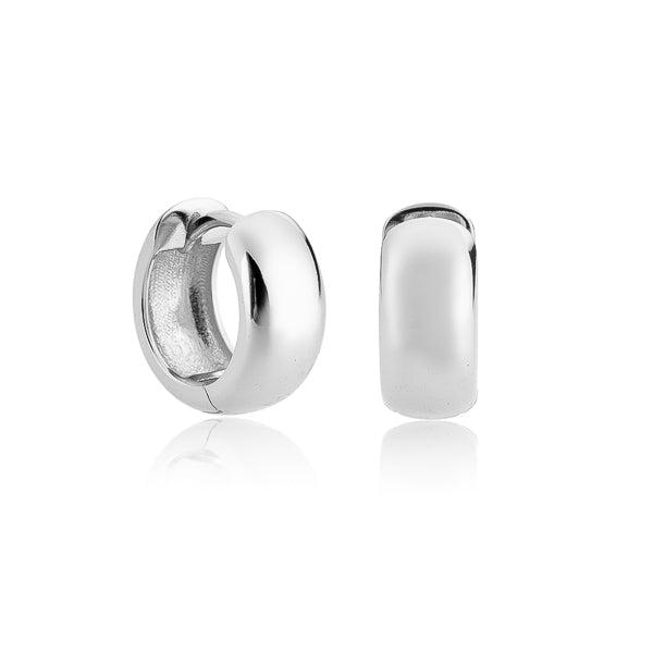 Silver Chunky Huggie Hoop Earrings | Womens Hoop Earrings Earrings Hoop Earrings