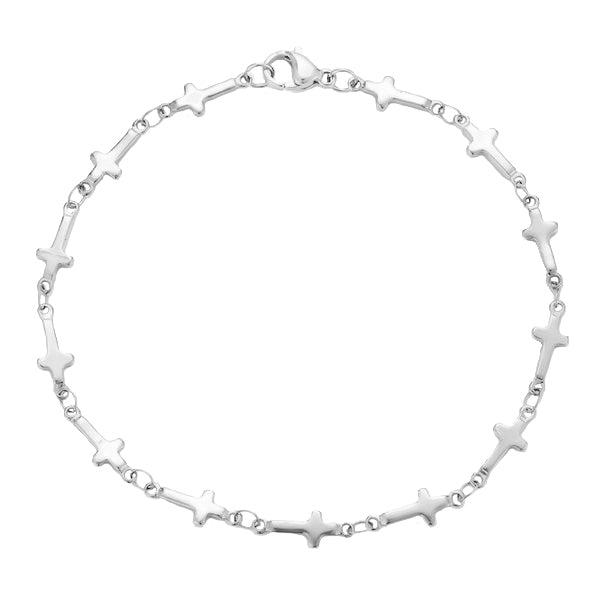 Silver Cross Chain Bracelet | Womens Meaningful Bracelets Bracelets Chain Bracelets