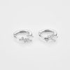 Silver Crystal Mini Huggie Hoop Earrings | Womens Huggie Earrings Earrings Hoop Earrings