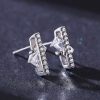 Silver Crystal Podium Stud Earrings | Womens Stud Earrings Earrings Stud Earrings