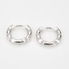 Silver Crystal Spiral Hoop Earrings | Womens Simple Earrings Earrings Hoop Earrings