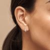 Silver Crystal Star Huggie Hoop Earrings | Womens Huggie Earrings Earrings Hoop Earrings