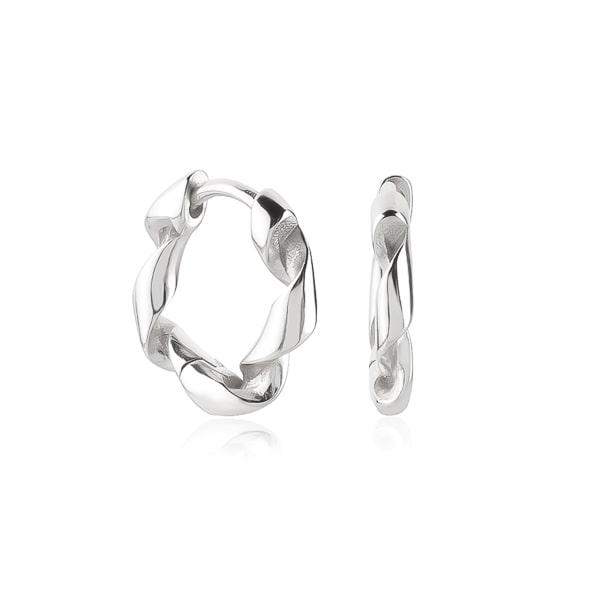 Silver Curly Hoop Earrings | Womens Hoop Earrings Earrings Hoop Earrings