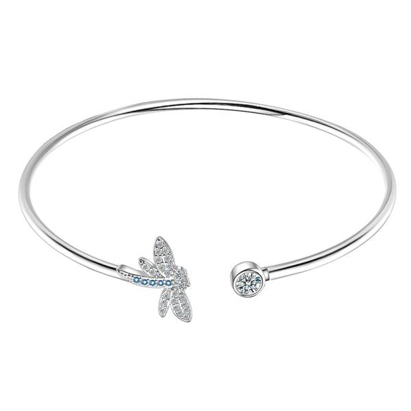 Silver Dragonfly Cuff Bracelet | Womens Meaningful Bracelets Bangle Bracelets Bangle Bracelets