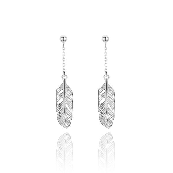 Silver Feather Drop Earrings | Womens Drop Earrings Drop Earrings Drop Earrings