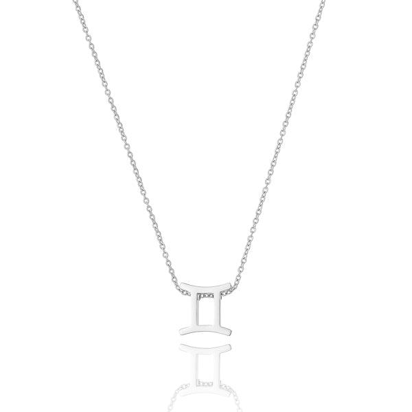 Silver Gemini Necklace | Womens Zodiac Necklaces Necklaces Womens