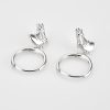 Silver Horse Hoop Earrings | Womens Simple Earrings Drop Earrings Drop Earrings