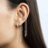 Silver Lightning Bolt Threader Earrings | Womens Threader Earrings Earrings Threader Earrings