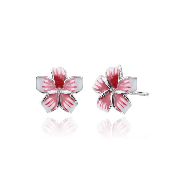 Silver Lily Flower Stud Earrings | Womens Stud Earrings Earrings Stud Earrings