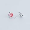 Silver Lily Flower Stud Earrings | Womens Stud Earrings Earrings Stud Earrings