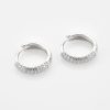 Silver Pavé CZ Small Hoop Earrings | Womens Huggie Earrings Earrings Hoop Earrings