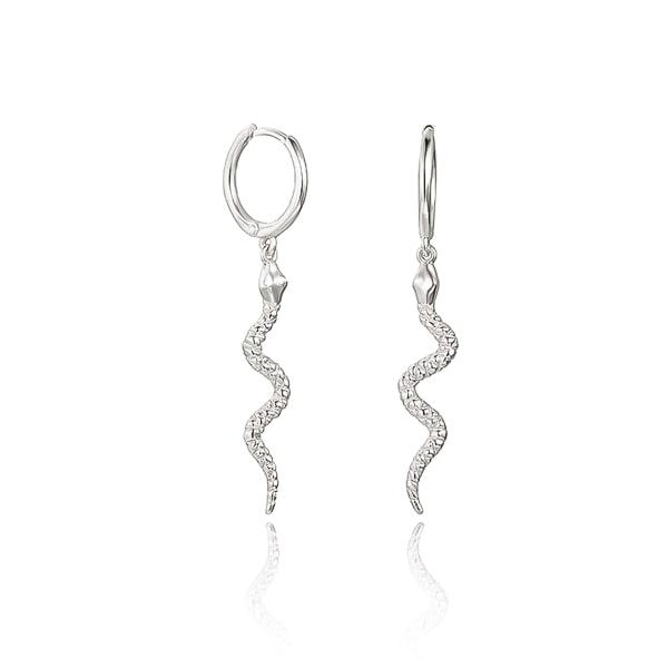 Silver Snake Drop Earrings | Womens Hoop Earrings Drop Earrings Drop Earrings