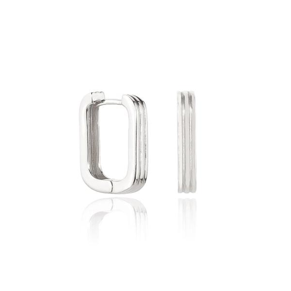 Silver Square Hoop Earrings | Womens Hoop Earrings Earrings Hoop Earrings