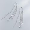 Silver Teardrop Crystal Threader Earrings | Womens Threader Earrings Earrings Threader Earrings