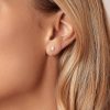 Silver Teardrop CZ Mini Stud Earrings | Womens Simple Earrings Earrings Simple Earrings