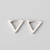 Silver Triangle Huggie Hoop Earrings | Womens Hoop Earrings Earrings Hoop Earrings