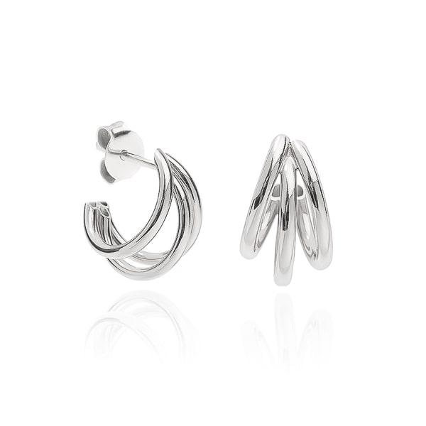 Silver Triple Hoop Earrings | Womens Hoop Earrings Earrings Hoop Earrings