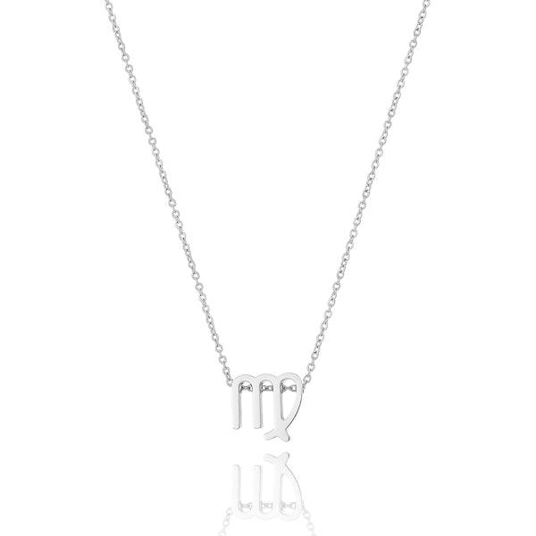 Silver Virgo Necklace | Womens Zodiac Necklaces Necklaces Womens