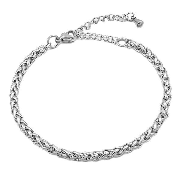 Silver Wheat Chain Anklet | Womens Chain Anklets Anklets Chain Anklets