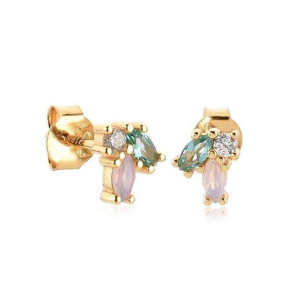 Simple Crystal Cluster Stud Earrings | Womens Stud Earrings Earrings Stud Earrings