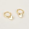 Simple Gold Heart Huggie Hoop Drop Earrings | Womens Sleeper Earrings Drop Earrings Drop Earrings