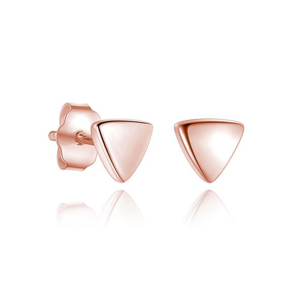 Small Rose Gold Triangle Stud Earrings | Womens Stud Earrings Earrings Simple Earrings