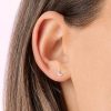 Small Silver Moon Stud Earrings | Womens Simple Earrings Earrings Simple Earrings