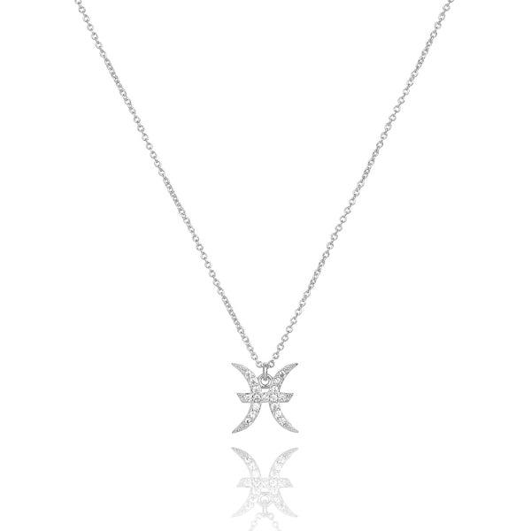 Sterling Silver Pisces Necklace | Womens Sterling Silver Necklaces Necklaces Sterling Silver Necklaces