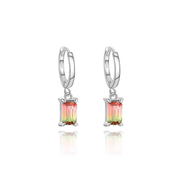 Strawberry Gradient Crystal Drop Hoop Earrings | Womens Drop Earrings Drop Earrings Drop Earrings