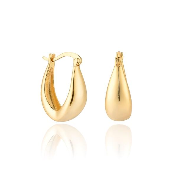 Thick Gold Teardrop Hoop Earrings | Womens Hoop Earrings Earrings Hoop Earrings