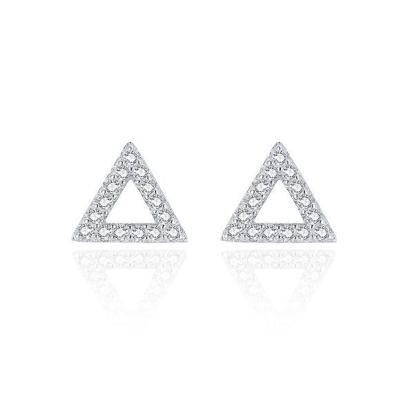 Triangle Pavé Cubic Zirconia Stud Earrings | Womens Stud Earrings Earrings Stud Earrings