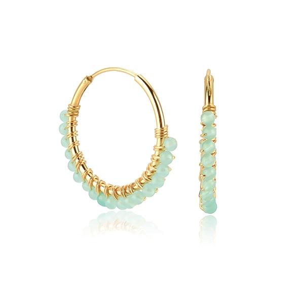 Turquoise Bead Hoop Earrings | Womens Hoop Earrings Earrings Hoop Earrings