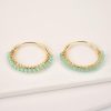 Turquoise Bead Hoop Earrings | Womens Hoop Earrings Earrings Hoop Earrings