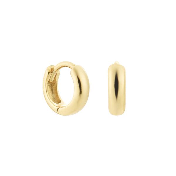 7mm Gold Huggie Hoop Earrings | Womens Huggie Earrings Earrings Hoop Earrings