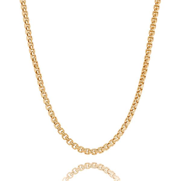 4mm Gold Box Chain Necklace | Womens Chain Necklaces Chain Necklaces Chain Necklaces