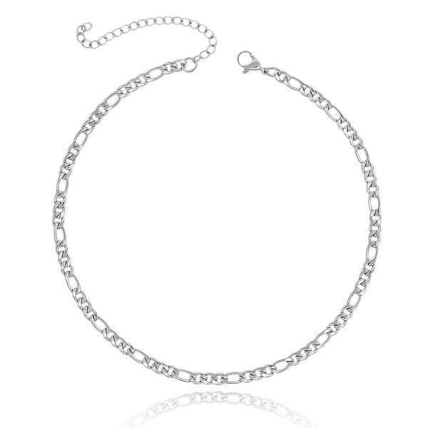 Silver Figaro Choker Necklace | Womens Chain Necklaces Chain Necklaces Chain Necklaces