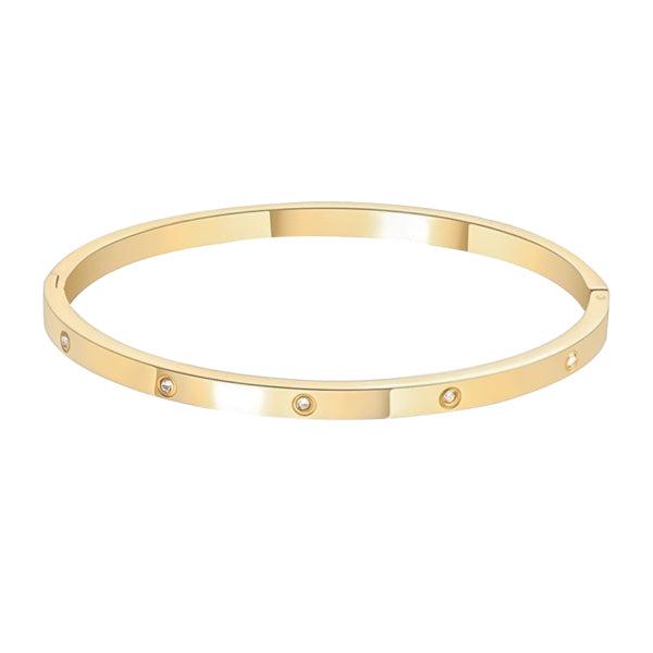 4mm Gold Crystal Bangle Bracelet | Womens Cuff Bracelets Bangle Bracelets Bangle Bracelets