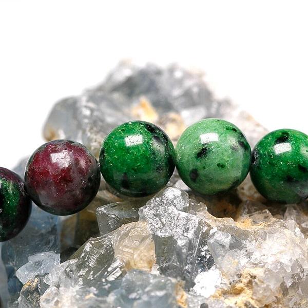 Beaded Ruby Zoisite Bracelet | Womens Meaningful Bracelets Bracelets Crystal Bracelets