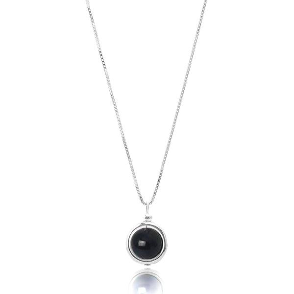 Black Agate Pendant Necklace | Womens Sterling Silver Necklaces Necklaces Sterling Silver Necklaces