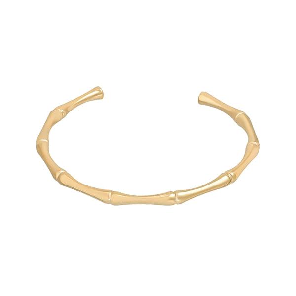 Gold Bamboo Cuff Bracelet | Womens Meaningful Bracelets Bangle Bracelets Bangle Bracelets