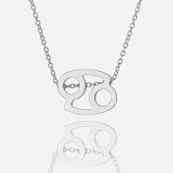 Silver Cancer Necklace | Womens Zodiac Necklaces Necklaces Womens